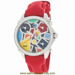 Jacob & Co. JCM115DA Five Time Zone Diamonds Steel Quartz Unisex Watch