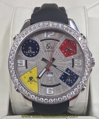 6.20 Carat JACOB & CO Five Time Zone Stainless Steel Diamond Watch Ref: D-465739