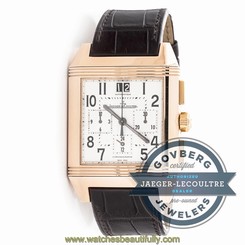 Jaeger-LeCoultre Reverso Squadra 18kt Rose Gold Automatic Strap Watch Q7012420