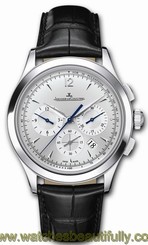 New Jaeger LeCoultre Master Chronograph Automatic Leather Men's Watch Q1538420 7630007127054