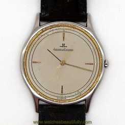 Men's Jaeger LeCoultre Classic Quartz Ultra-Slim 18K/SS Watch 140.112.5 - CHEAP!