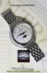 Jaeger LeCoultre Triple Calendar Moon Steel Mens Watch Box&Book 140.8.98.S