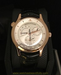 JAEGER LECOULTRE MASTER CONTROL GEOGRAPHIC 142.2.92 PINK GOLD 38MM MADE IN 2004