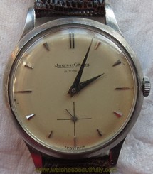 Jaeger LeCoultre Automatic Bumper mens wristwatch steel case 34 mm.