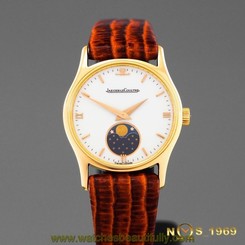 JAEGER LECOULTRE MOONPHASE 18K GOLD REF.140.130.1 QUARTZ LADY