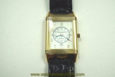 JAEGER LeCOULTRE 250.1.11 REVERSO 18K YELLOW GOLD w/DATE QUARTZ C.2000'S BUY NOW