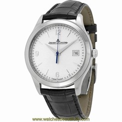 JAEGER LECOULTRE MEN'S MASTER 39MM BLACK LEATHER BAND AUTOMATIC WATCH Q1548420