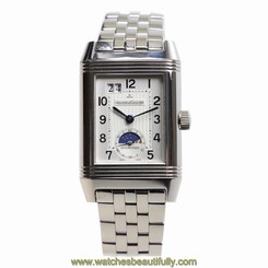 JAEGER LECOULTRE MEN'S REVERSO STEEL BRACELET & CASE AUTOMATIC WATCH Q3038120