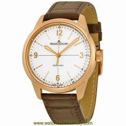 JAEGER LECOULTRE MEN'S GEOPHYSIC 38.5MM LEATHER BAND AUTOMATIC WATCH Q8002520