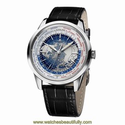 JAEGER LECOULTRE MEN'S GEOPHYSIC 41.6MM LEATHER BAND AUTOMATIC WATCH Q8108420