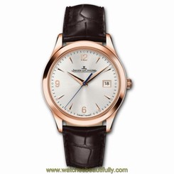 JAEGER LECOULTRE MEN'S MASTER 39MM BROWN LEATHER BAND AUTOMATIC WATCH Q1542520