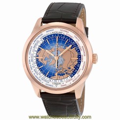 Jaeger LeCoultre Geophysic Universal Time Automatic Blue Lacquer Dial 18kt Pink
