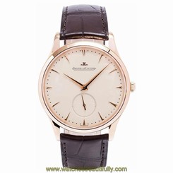 JAEGER LECOULTRE MEN'S MASTER 40MM BROWN LEATHER BAND AUTOMATIC WATCH Q1352520