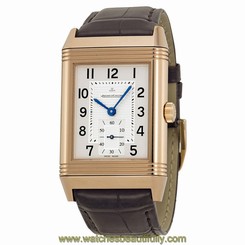 Jaeger LeCoultre Reverso Grande Classique 976 Silver Dial Brown Leather Mens