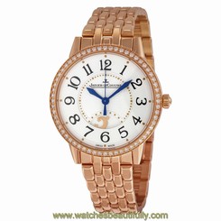 Jaeger LeCoultre Rendez-Vous Silver Dial 18kt Rose Gold Ladies Watch Q3442120