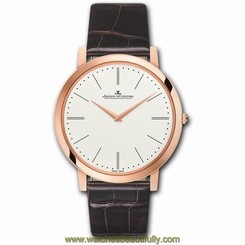 JAEGER LECOULTRE MEN'S MASTER 39MM LEATHER BAND MECHANICAL WATCH Q1292520