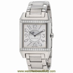 Jaeger LeCoultre Reverso Squadra Silvered Guilloche Dial Ladies Watch Q7058130