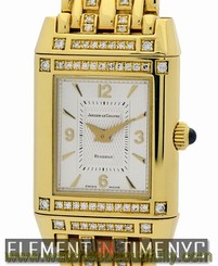 Jaeger-LeCoultre Reverso Florale 18k Yellow Gold With Diamonds 21mm Silver Dial
