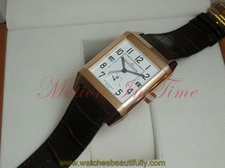 Jaeger LeCoultre Reverso Squadra Hometime AM/PM Rose Gold Silver Dial Q7002420