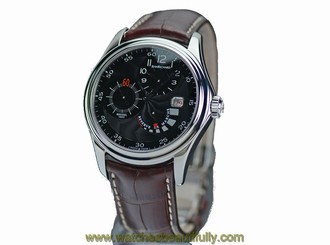Pre-Owned Jean Richard Bressel 1665 SS/Leather Men's Watch 63112-11-60A-AAED,MR