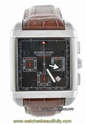 New JeanRichard Paramount 65118-11-60A-AAED Automatic Chronograph $11300 Watch