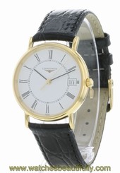 Longines Presence 30mm Steel/Leather Quartz Men's Watch L4.320.2.11.2