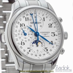Longines Master Collection Chronograph 42mm Automatic Triple Date Watch Steel 7612356174781
