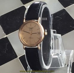 Longines Presence 152 Swiss 7230 Black Italian Leather Ladies Watch