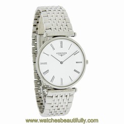 Longines Classique Mens White Dial Swiss Quartz Watch L4.709.4.11.6 703200069906