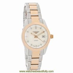 Longines Conquest Classic Ladies Two Tone Swiss Automatic Watch L2.285.5.87.7 703200179711