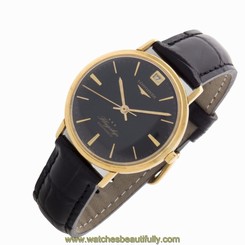  Longines Flagship 3407 18k Yellow Gold Cal 341 Swiss automatic date mens watch