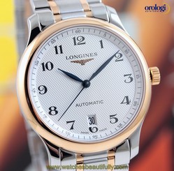 Longines Men's Master Collection Date 38.5mm Steel & Rose Gold Automatic Watch