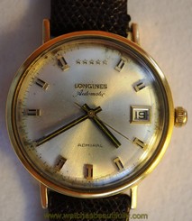 Rare Vintage Longines 5 Star Admiral Automatic 14K Yellow Gold Watch w/ Date