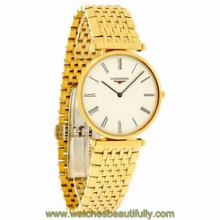 Longines La Grande Classique Mens White Dial Gold Swiss Watch L4.709.2.11.8 703200070018