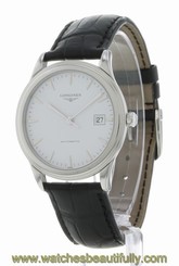 Longines Flagship Automatic 38.5mm Steel/Leather Men's Watch L4.874.4.12.2 703200186375