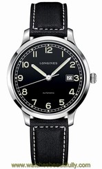 Automatic Longines Heritage Military Men's Watch, Black Dial L2.788.4.53.0