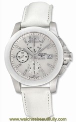 Longines Conquest Automatic Chronograph Steal Ceramic Mens Watch Date L36614860