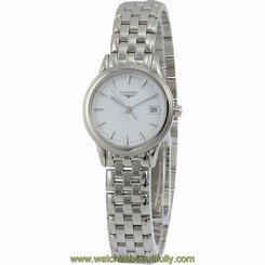 Longines Flagship White Dial Stainless Steel Ladies Watch L42164126