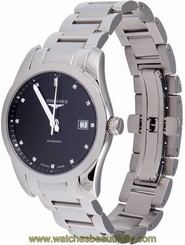 Longines L27854586 Conquest Mens Watch Black Dial Stainless St Case Automatic