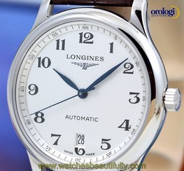 Longines Men's Master Collection Date 38.5 Steel & Brown Leather Automatic Watch 703200115542