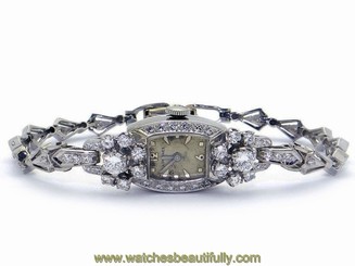 Art Deco 14k White Gold 1.50ct Diamond Longines Manual Wind Watch 17 Jewels?