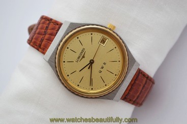 Vintage Longines Q W R Stainless Steel Quartz Mens Watch 531