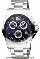 Longines L37004966 / L3.700.4.96.6 Conquest Chronograph Blue Dial Men's Watch 703200185873