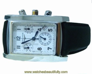 LONGINES DOLCE VITA CHRONOGRAPH 18K WHITE GOLD L5.656.6 WATCH SWISS
