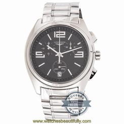 Longines Chronograph L36334586 Quartz 42mm Steel Mens Bracelet Watch Date