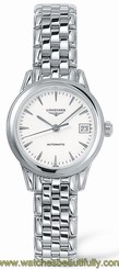 Longines Flagship Automatic White Dial Ladies Watch L4.274.4.12.6/L42744126 7612356127459