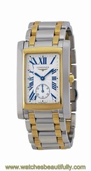 Longines Dolce Vita Steel & 18k Gold Mens Luxury Watch Silver Dial L5.655.5.70.7