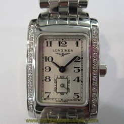 LONGINES DOLCEVITA WOMEN'S WATCH QUARTZ DIAMOND ALL S/S SAPPHIRE L51550736 NEW