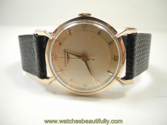 CLASSIC 1952 LONGINES 14KT YELLOW GOLD WRISTWATCH FOR MEN. CRAB LUG CASE.