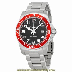 Longines HydroConquest Black Dial Stainless Steel Bracelet Mens Watch L36894596 703200182148